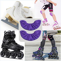 Флисовые бесшумные нескользящие бахилы&nbsp;AJEW-WH20022-85A-08