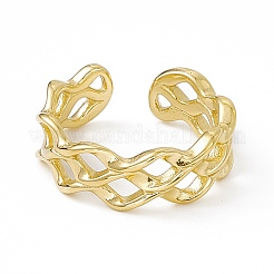 Ионное покрытие(ip) 304 нержавеющая сталь манжета кольцо для женщин RJEW-C060-14G