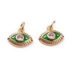 Латунные микропаве прозрачные кубические циркониевые подвески KK-C100-15G