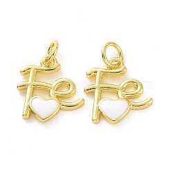 Подвески из латуни с покрытием из эмали&nbsp;KK-C008-18G-05