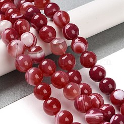 Натуральные полосатые агатовые / полосатые агатовые бусинки G-Z060-A01-C15