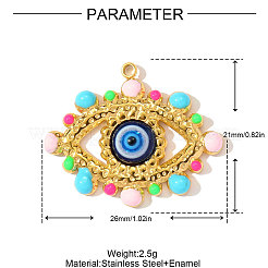 Подвески из нержавеющей стали 304 с эмалью STAS-OY003-09G