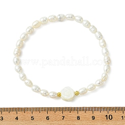 Stretch-Armbänder aus natürlichen Süßwasserzuchtperlen für Damen&nbsp;BJEW-JB14125