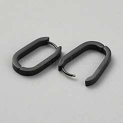 Ovale Creolen aus 316er Edelstahl&nbsp;EJEW-WH0015-138B-EB