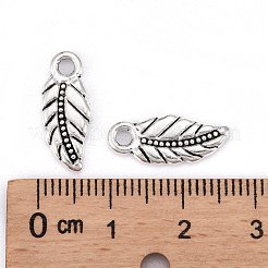 Argento antico d'argento tibetano ciondoli foglia&nbsp;X-LF0225Y