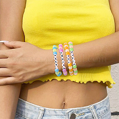 210шт 7 цвета светящиеся акриловые бусины&nbsp;OACR-TA0003-23