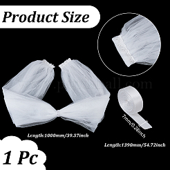1 abnehmbarer Tüll-Polyester-Schal&nbsp;AJEW-GA0008-20A