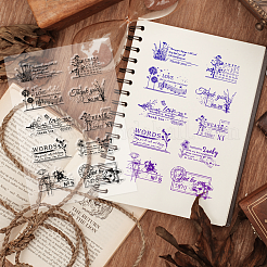 Изготовленные на заказ пластиковые прозрачные штампы из ПВХ&nbsp;DIY-WH0448-0150