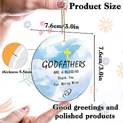 Подвесные украшения из печатного фарфора HJEW-WH0057-003