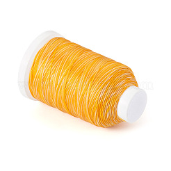 1 rouleau de cordon rond en polyester ciré teint en dégradé de couleurs&nbsp;YC-TADJ0001-03D