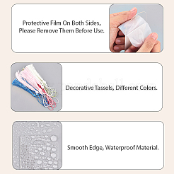 20шт прозрачные пустые акриловые наборы закладок DIY-CP0012-45