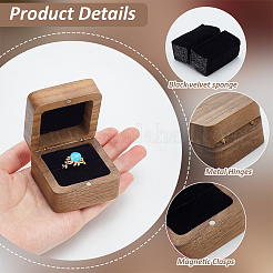 Coffrets cadeaux magnétiques avec anneau en bois&nbsp;CON-WH0086-146