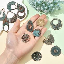 13 pièces pendentifs en alliage de style tibétain&nbsp;FIND-FS0005-17