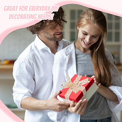 2 рулон 2 видов лент из органзы с принтом в горошек и надписью ко Дню святого Валентина SRIB-FG0001-17