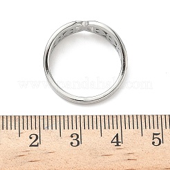 Anelli da donna in acciaio inossidabile 304 con zirconi cubici&nbsp;RJEW-F189-03P