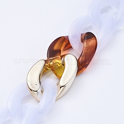 Прозрачная акриловая цепочка ручной работы AJEW-JB00548-05