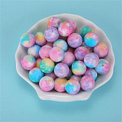 Круглые силиконовые бусины с принтом&nbsp;SI-JX0056A-31