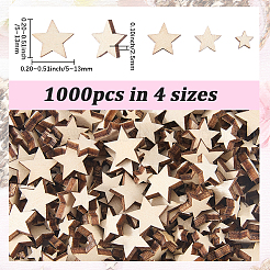 1000 Stück ungefärbte Naturholzperlen&nbsp;WOOD-SC0002-33