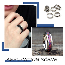 12 шт. 6 размера 201 нержавеющая сталь рифленые кольца для пальцев STAS-TA0002-15P