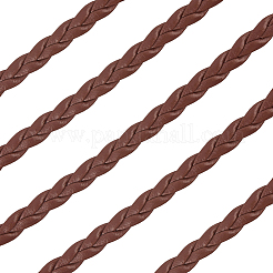 Двухслойный плетеный шнур из искусственной кожи длиной 5 м.&nbsp;LC-GF0001-12B