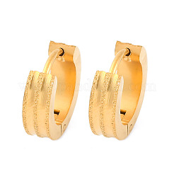 Серьги-кольца из нержавеющей стали Sand Flash 304 для женщин EJEW-M001-22G