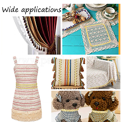 Лента для вязания из полиэстера и металлической пряжи&nbsp;OCOR-WH0068-10B