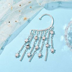 Ccb пластиковые серьги-каффы со звездами и сплавом для женщин EJEW-JE06122