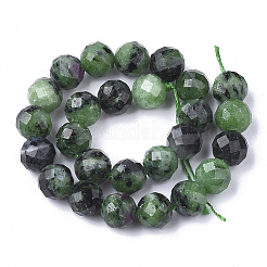 Chapelets de perles de rubis en zoïsite naturelle&nbsp;X-G-S345-8mm-003