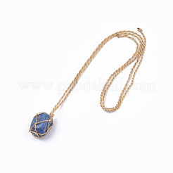 Регулируемый натуральный смешанный камень подвесные ожерелья&nbsp;G-T097-09