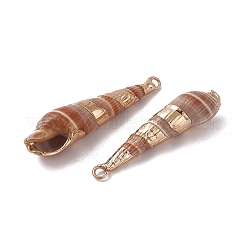 Гальванические подвески из натуральных ракушек каури SHEL-F003-11