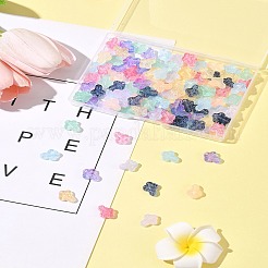 120 шт. 9-цветные прозрачные стеклянные бусины-спрей GLAA-FS0002-12C