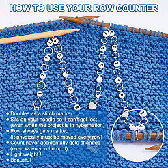 Числовые цепочки для вязания рядов из акрила и бисера HJEW-AB00389