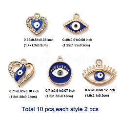 10шт 5 стиля подвески из сплава с эмалью&nbsp;ENAM-FP0002-43