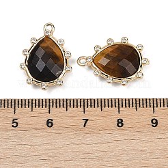 Граненые подвески из натурального тигрового глаза&nbsp;G-K347-06G-01