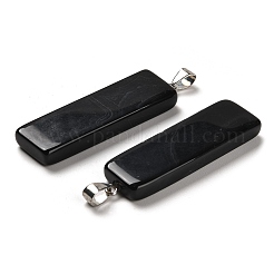 Подвески из натурального черного агата G-H289-05P-02