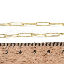 Colliers à chaîne trombone texturée en laiton de 2.7 mm pour femmes&nbsp;KK-CBA2293-19G
