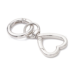 Застежки-крючки в форме сердца из цинкового сплава KEYC-JKC01440