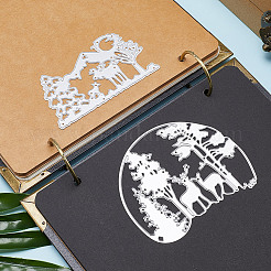 2 шт. 2 стиля трафареты для резки из углеродистой стали с лесной тематикой DIY-GF0007-14