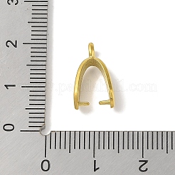 304ステンレススチール製アイスピックピンチベイル  ゴールドカラー  15.5x5mm  穴：2mm  ピン：0.8mm&nbsp;STAS-Z058-01G-06