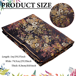 Tissus en polyester à motifs de fleurs&nbsp;DIY-WH0622-112A