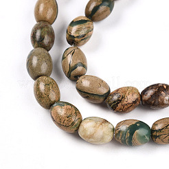 Нити бусин из натурального камня вердит&nbsp;G-N346-02B-06