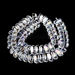 Прозрачные стеклянные бусины гальваническим пряди&nbsp;EGLA-N012-12