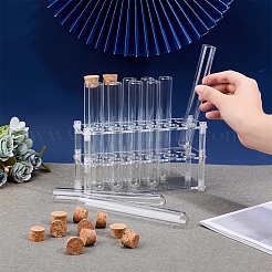 Акриловые многоцелевые колориметрические стеллажи для цилиндрических трубок&nbsp;DIY-OC0013-10B