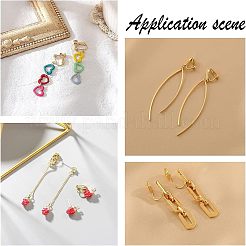 20 шт. 2-х цветная фурнитура для сережек-клипс из нержавеющей стали 304 STAS-UN0038-43