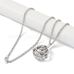 Латунь горный хрусталь кулон ожерелья NJEW-G089-16K-P