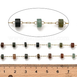 Бусины из индийского агата ручной работы из нержавеющей стали 304 CHS-B011-05G-02