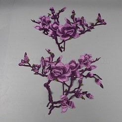 Ткань из полиэстера с узором в виде цветка и ветки&nbsp;PATC-WH0009-05A