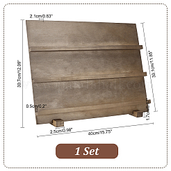 3-ярусные деревянные подставки для ювелирных изделий с наклонной спинкой FIND-WH0420-19A