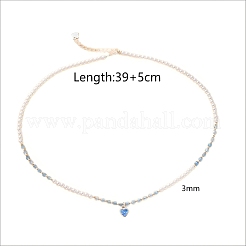 925 подвеска в форме сердца из стерлингового серебра со стразами синего цвета LR5640