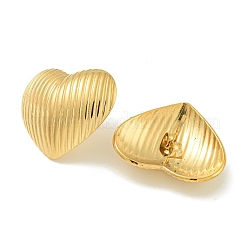 Pendientes de botón de acero inoxidable 304 con baño de iones (IP) en forma de corazón&nbsp;EJEW-G400-30G